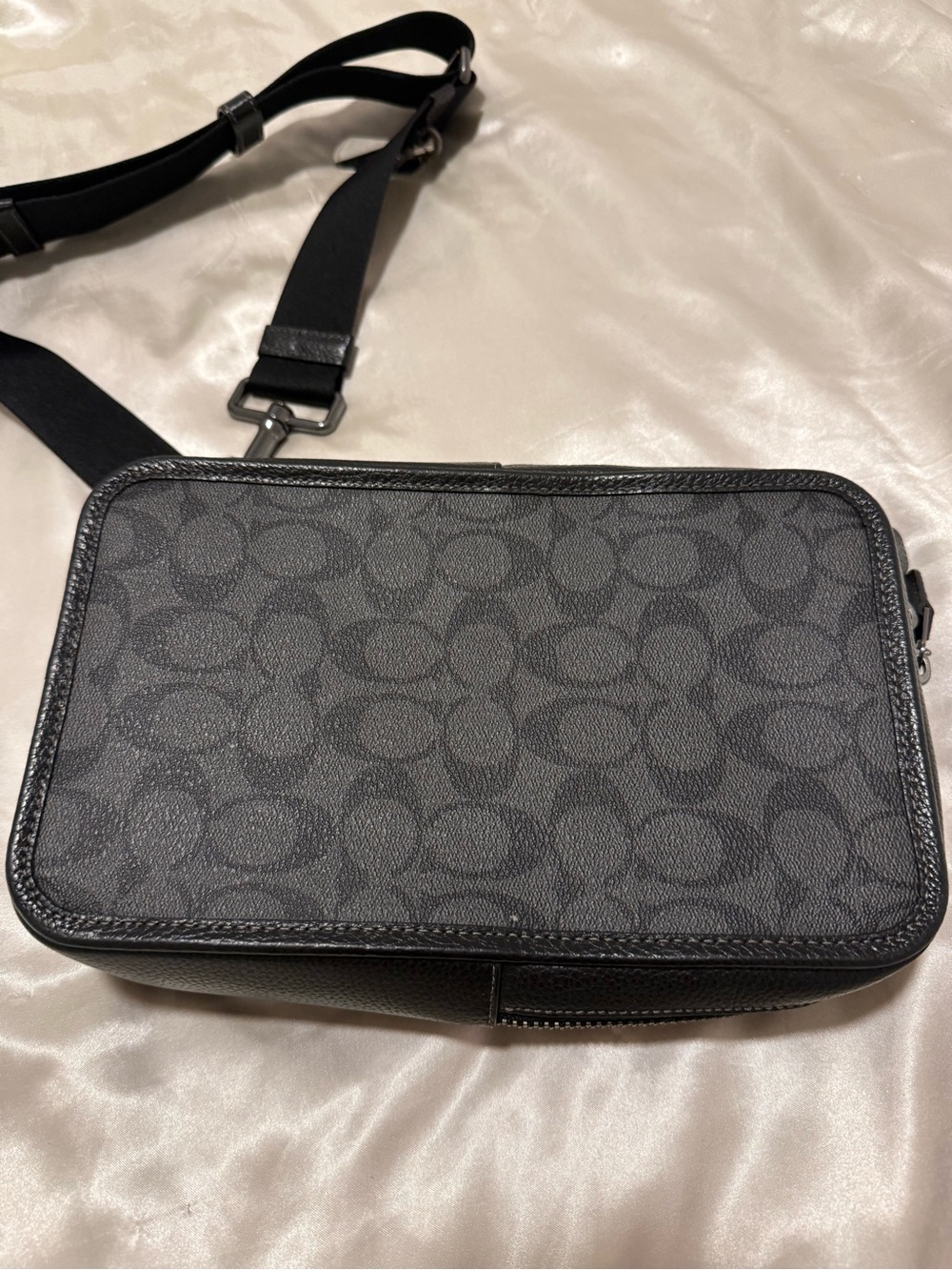 Coach Gray/Black Signature Crossbody Bag